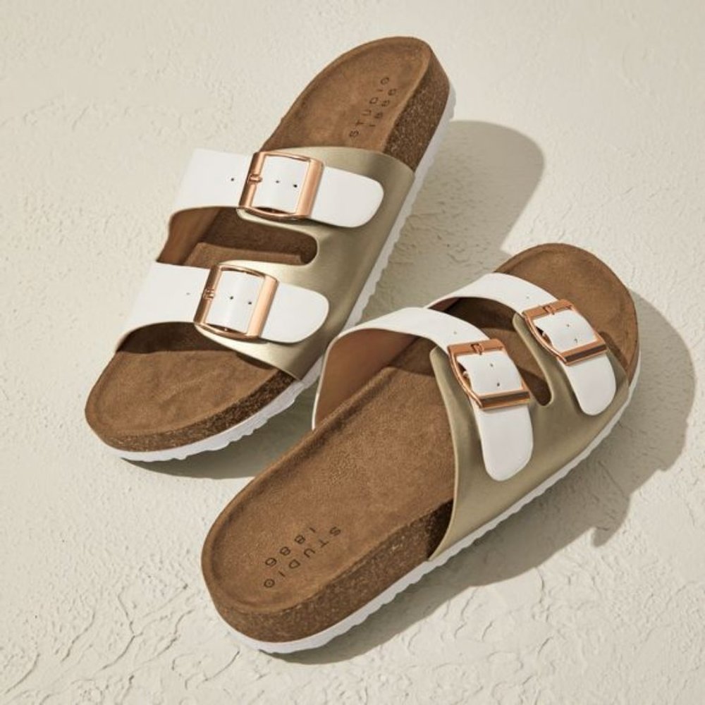 Double Buckle Sandals 9 Avon